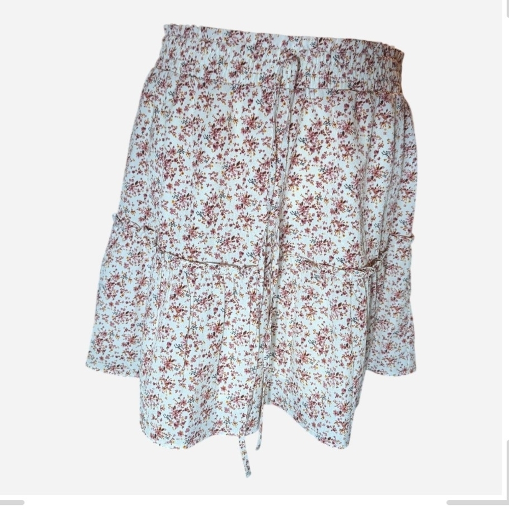 Pre-owned Paper Crane Cream and Brown Mini Skirt - Picture 2 of 6